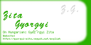 zita gyorgyi business card